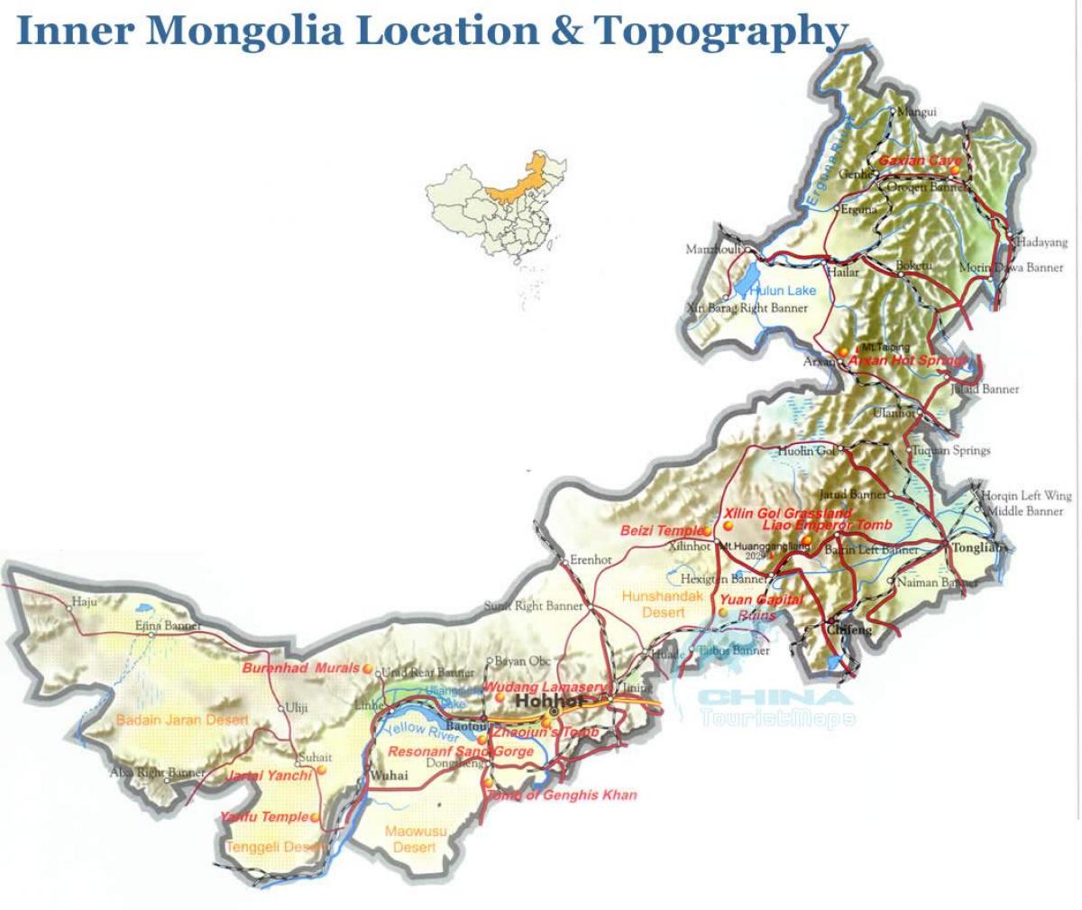منغوليا الخارجية خريطة