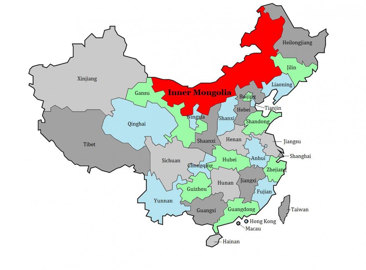 خريطة منطقة منغوليا