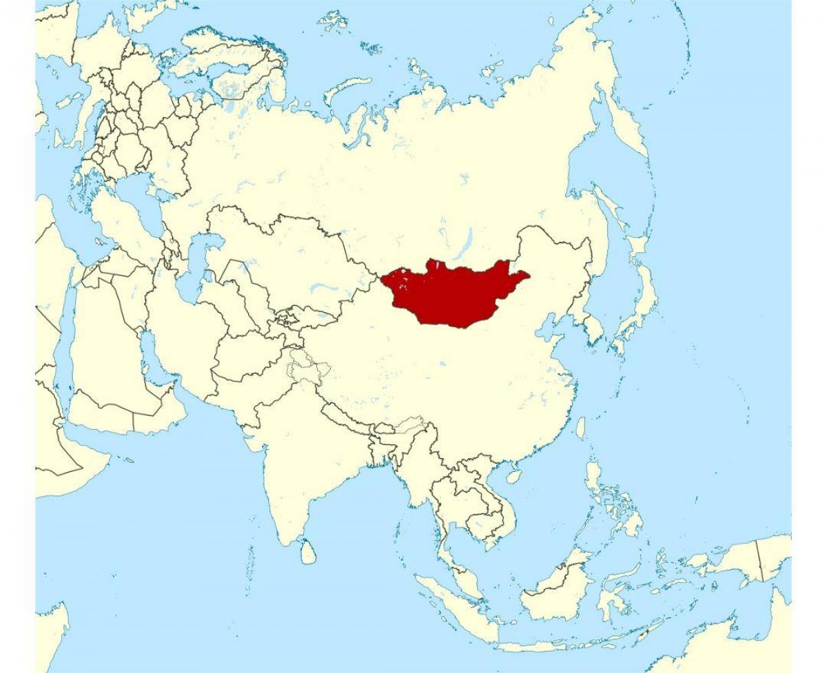 موقع منغوليا في خريطة العالم