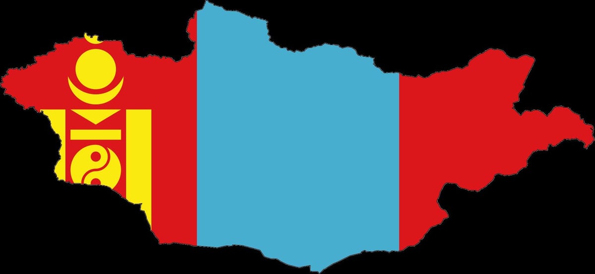خريطة منغوليا العلم