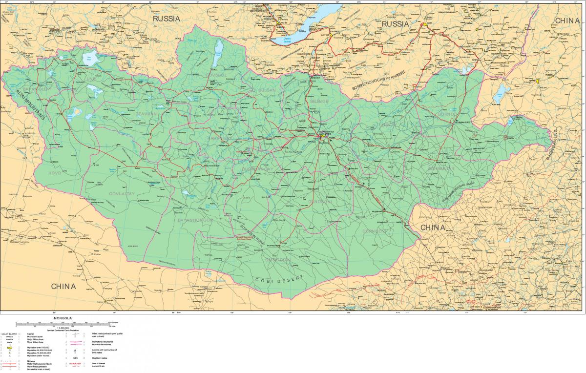 خريطة الطريق منغوليا