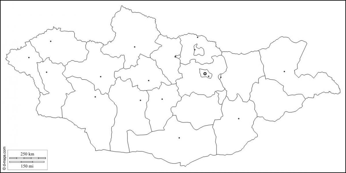 خريطة فارغة من منغوليا