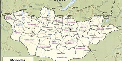 خريطة من السهوب المنغولية