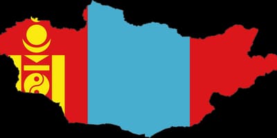 خريطة منغوليا العلم