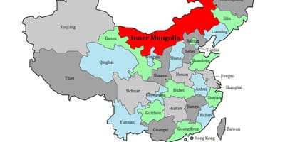 خريطة منطقة منغوليا