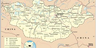 منغوليا بلد خريطة
